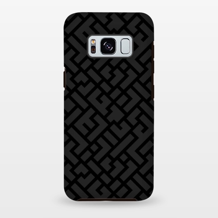 Galaxy S8 plus StrongFit Black Labyrinth by Sitchko