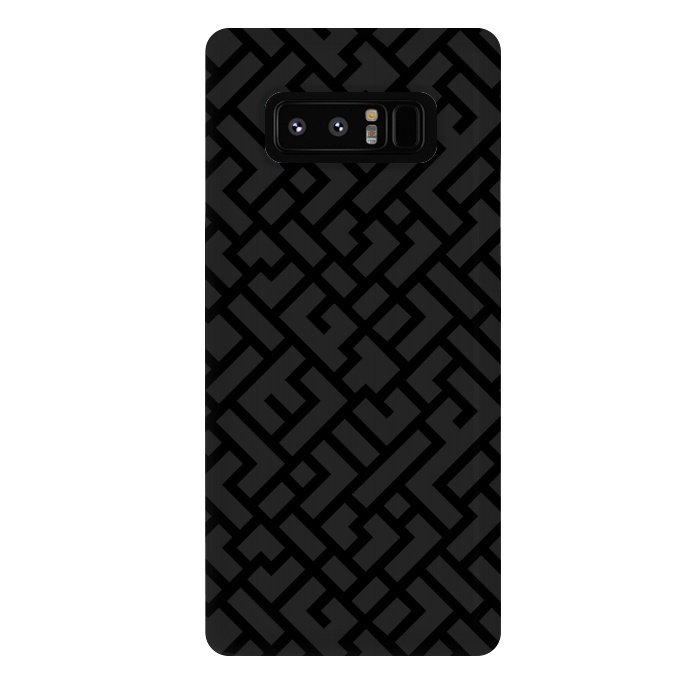 Galaxy Note 8 StrongFit Black Labyrinth by Sitchko
