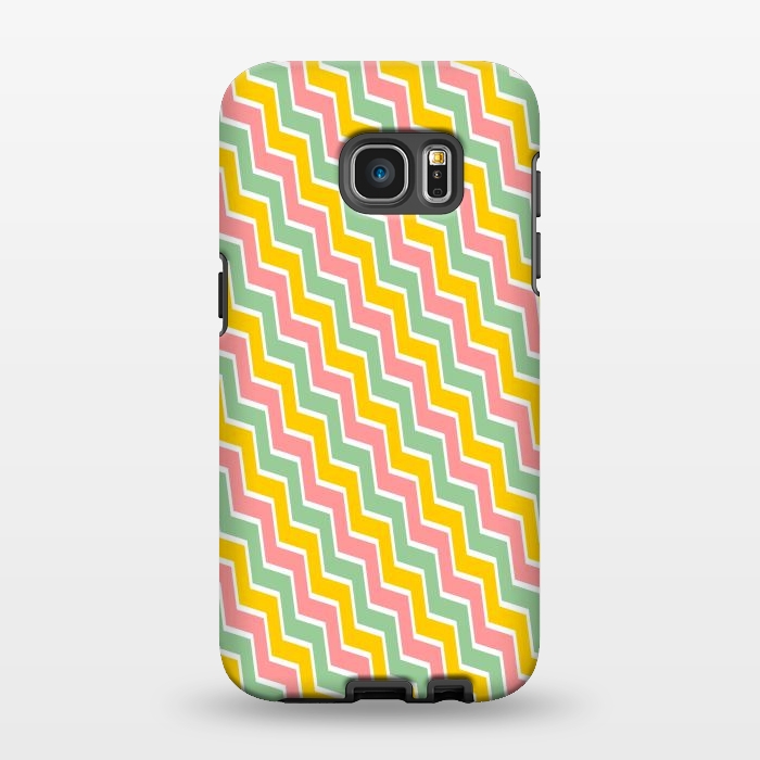 Galaxy S7 EDGE StrongFit Colorful Chavron by Dhruv Narelia