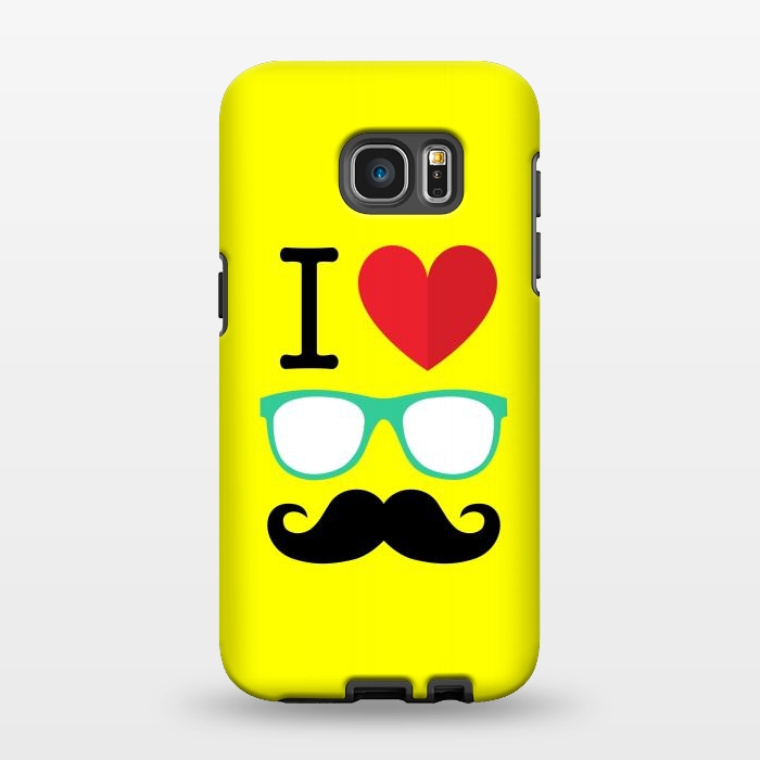 Galaxy S7 EDGE StrongFit I Love Moustache by Dhruv Narelia