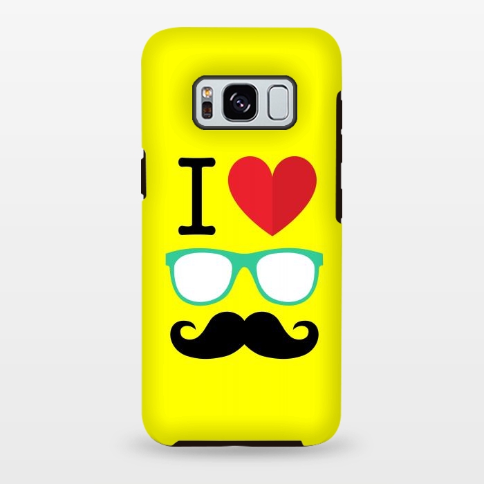 Galaxy S8 plus StrongFit I Love Moustache by Dhruv Narelia