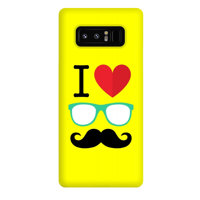 Galaxy Note 8 StrongFit I Love Moustache by Dhruv Narelia