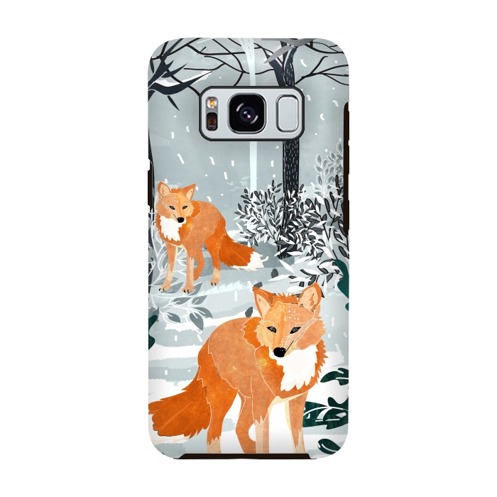 Galaxy S8 StrongFit Fox Snow Walk by Uma Prabhakar Gokhale