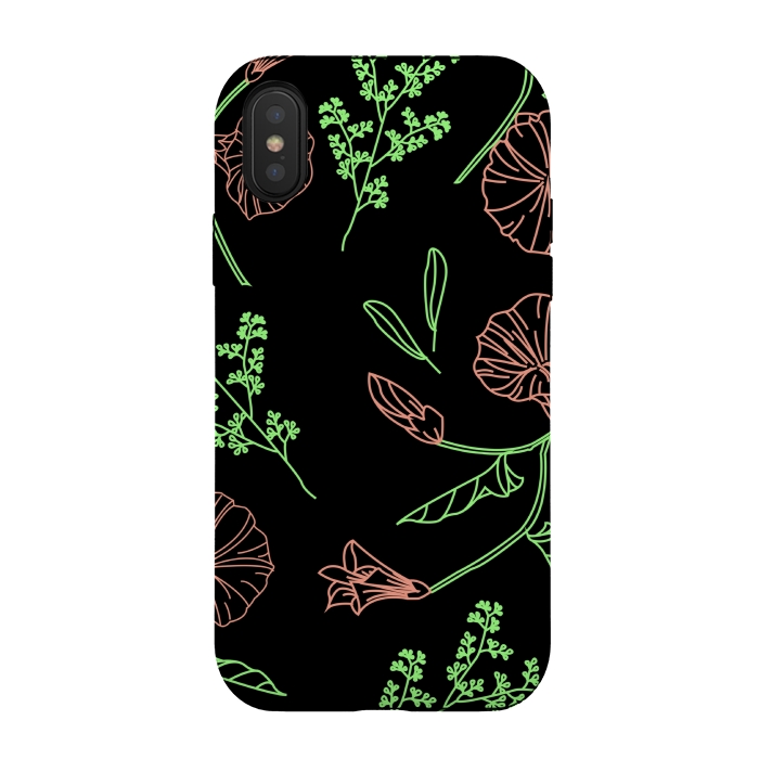 iPhone Xs / X StrongFit floral design 3 by MALLIKA
