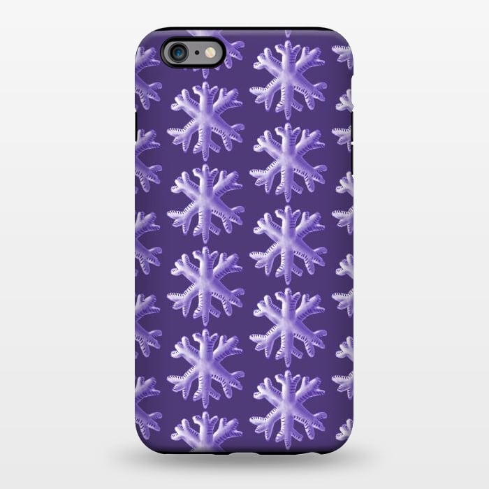 iPhone 6/6s plus StrongFit Ultra Violet Fluffy Snowflake Pattern by Boriana Giormova