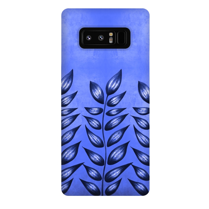 Galaxy Note 8 StrongFit Beautiful Decorative Blue Plant With Pointy Leaves by Boriana Giormova