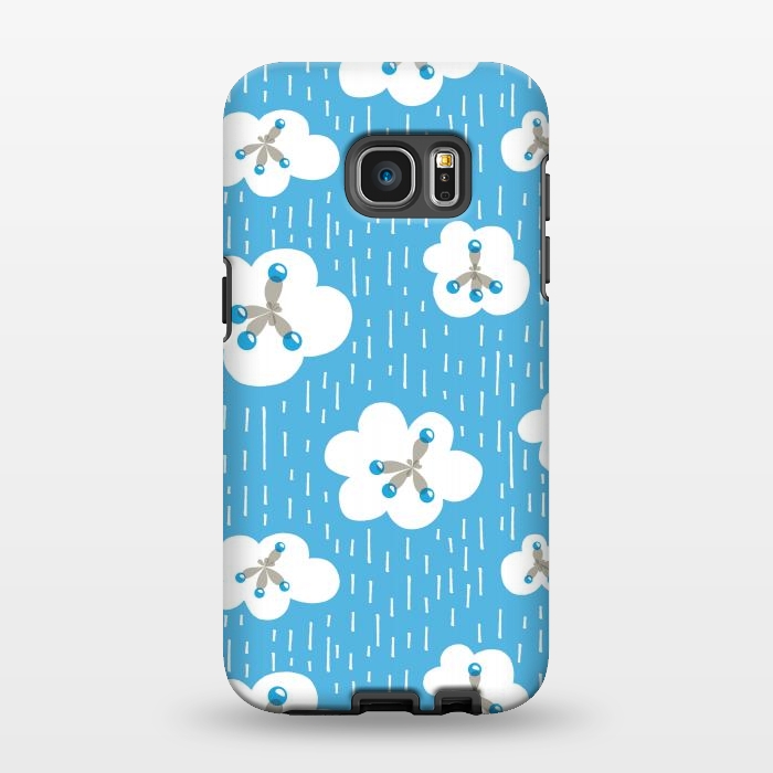 Galaxy S7 EDGE StrongFit Clouds And Methane Molecules Blue Chemistry Geek by Boriana Giormova