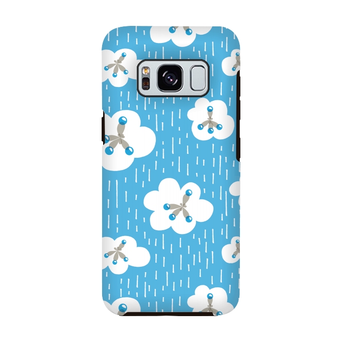 Galaxy S8 StrongFit Clouds And Methane Molecules Blue Chemistry Geek by Boriana Giormova