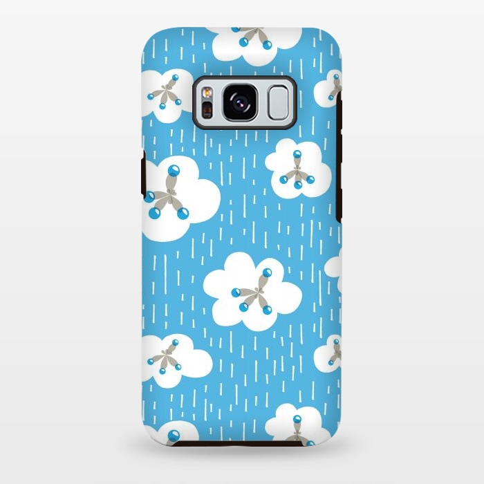 Galaxy S8 plus StrongFit Clouds And Methane Molecules Blue Chemistry Geek by Boriana Giormova