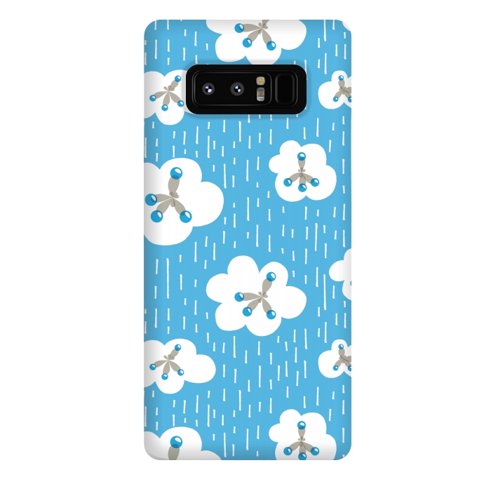 Galaxy Note 8 StrongFit Clouds And Methane Molecules Blue Chemistry Geek by Boriana Giormova