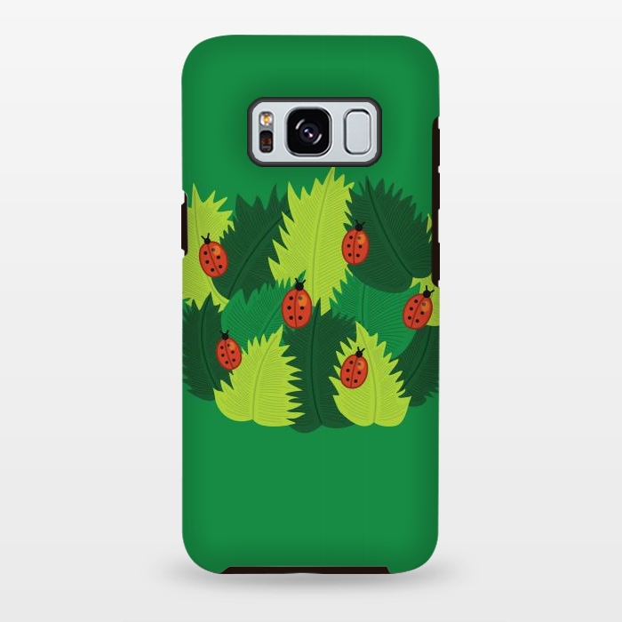 Galaxy S8 plus StrongFit Green Leaves And Ladybugs In Spring by Boriana Giormova