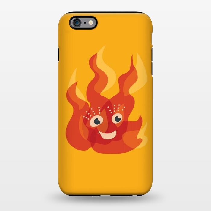 iPhone 6/6s plus StrongFit Happy Burning Fire Flame Character by Boriana Giormova