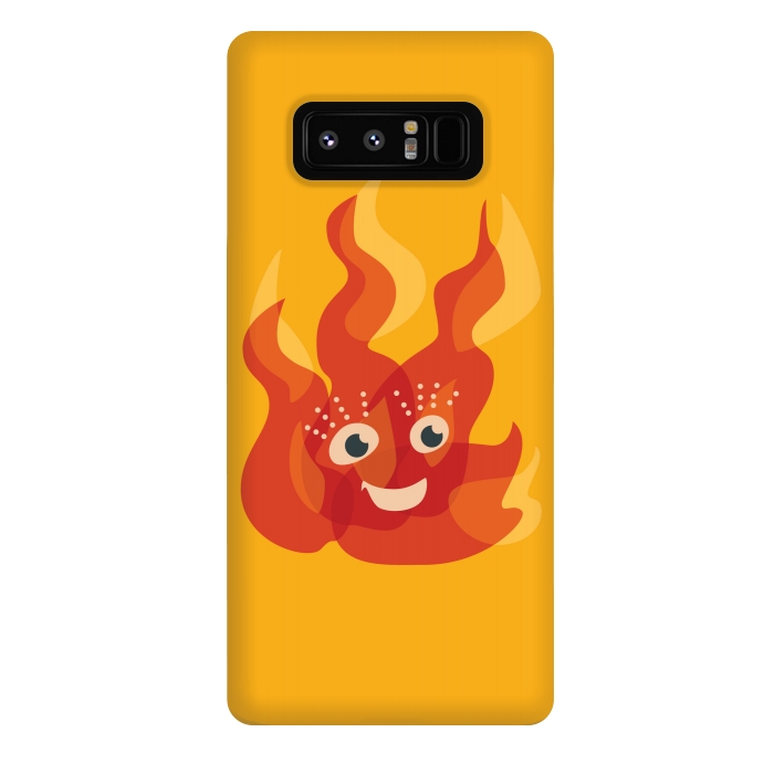 Galaxy Note 8 StrongFit Happy Burning Fire Flame Character by Boriana Giormova