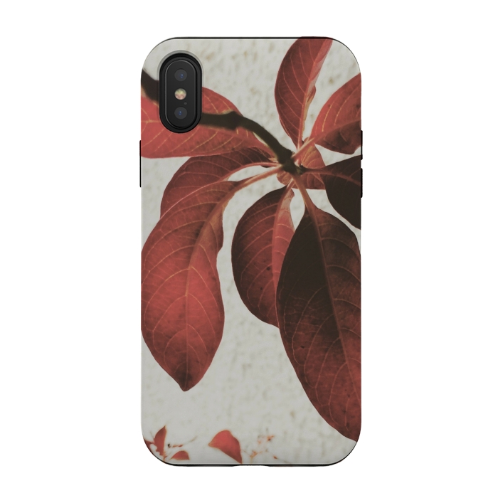 iPhone Xs / X StrongFit red flower by MALLIKA