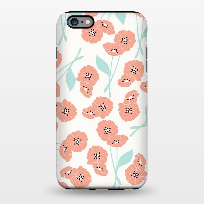 iPhone 6/6s plus StrongFit Delicate Flowers White by Jelena Obradovic