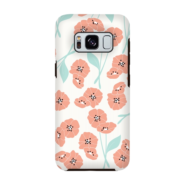 Galaxy S8 StrongFit Delicate Flowers White by Jelena Obradovic
