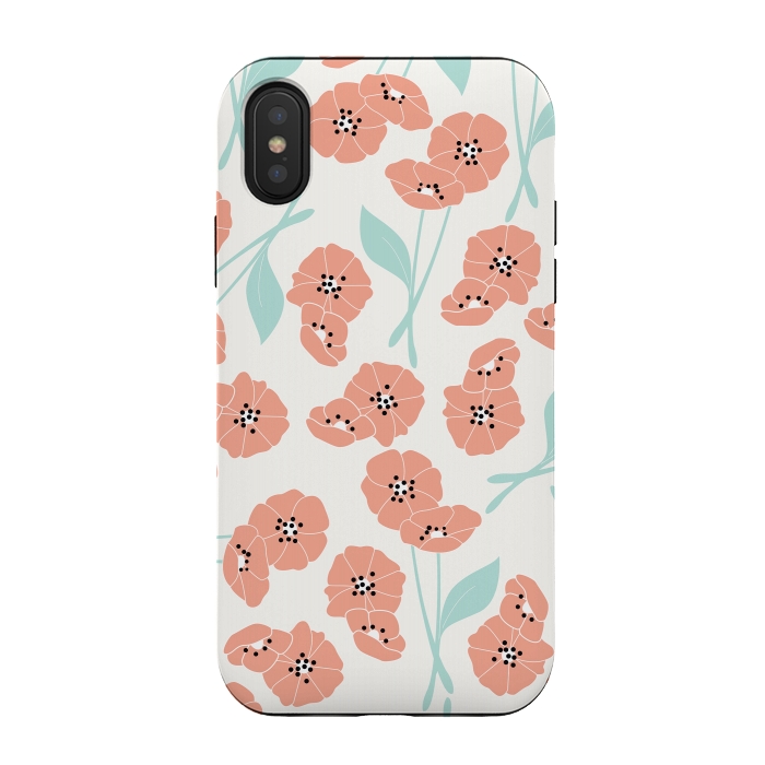 iPhone Xs / X StrongFit Delicate Flowers White by Jelena Obradovic