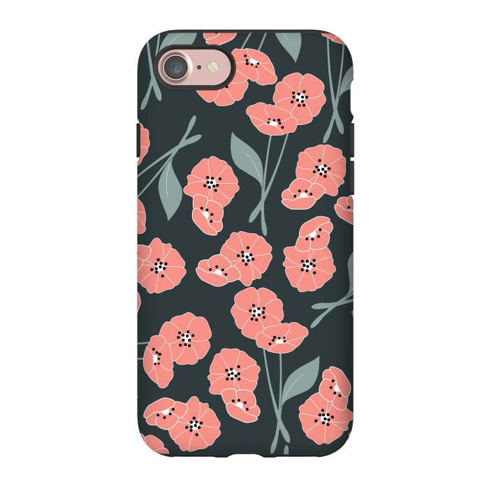 iPhone 7 StrongFit Delicate Flowers Dark by Jelena Obradovic