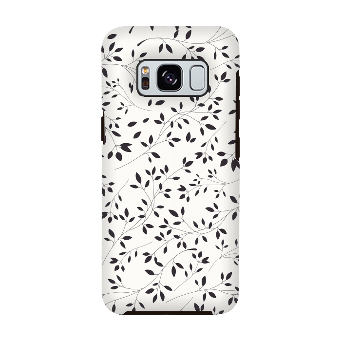 Galaxy S8 StrongFit Delicate Floral B&W by Jelena Obradovic