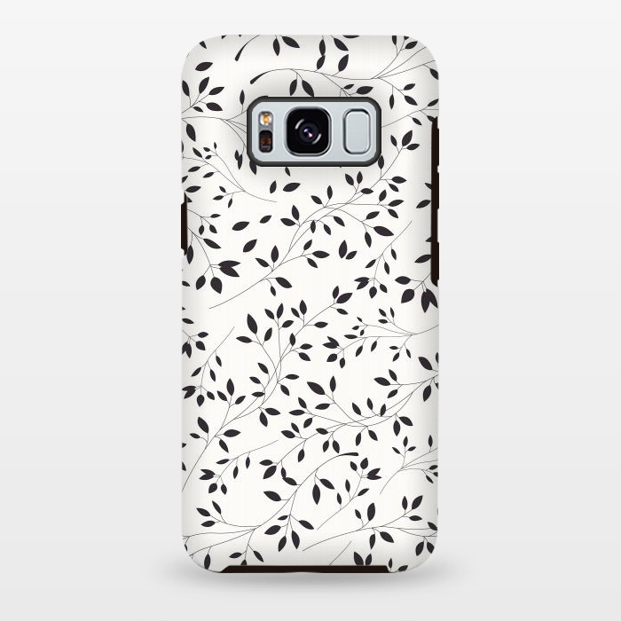 Galaxy S8 plus StrongFit Delicate Floral B&W by Jelena Obradovic
