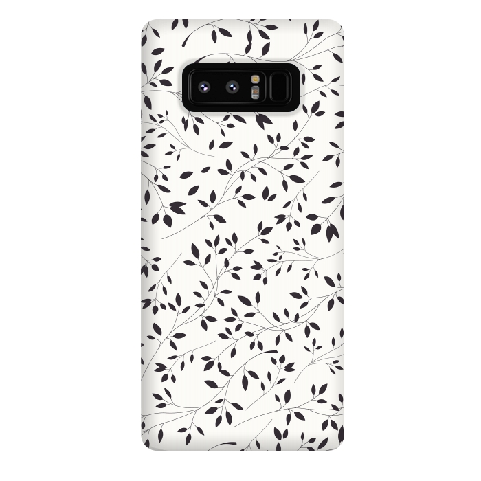 Galaxy Note 8 StrongFit Delicate Floral B&W by Jelena Obradovic
