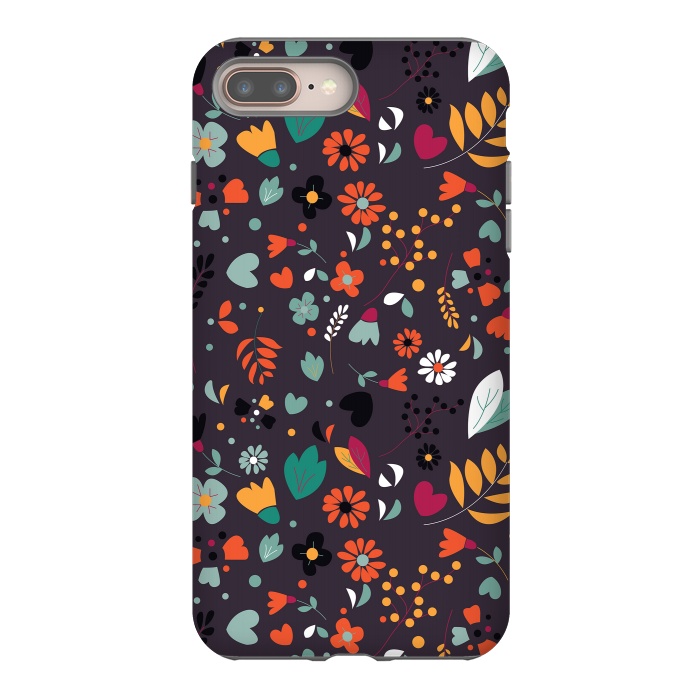iPhone 7 plus StrongFit Bohemian Floral Dark by Jelena Obradovic