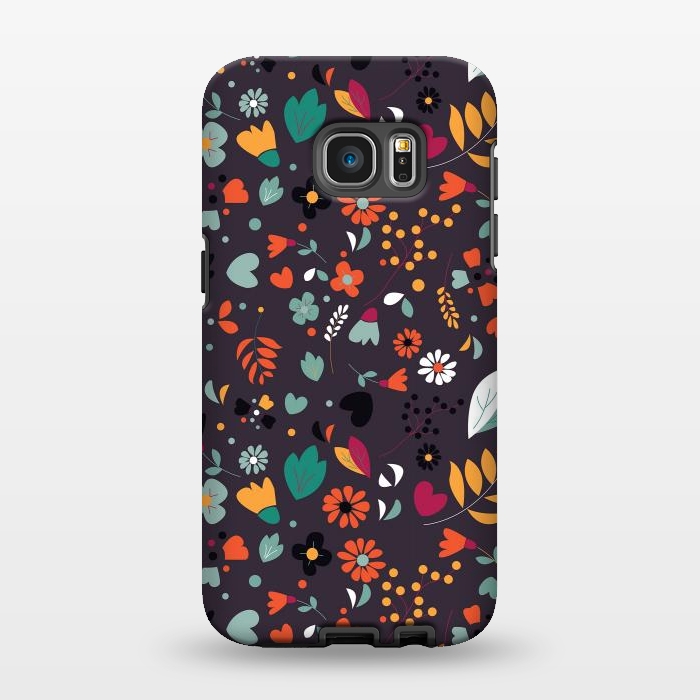 Galaxy S7 EDGE StrongFit Bohemian Floral Dark by Jelena Obradovic