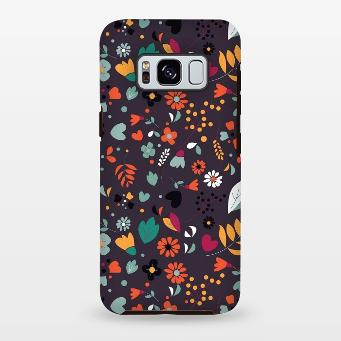Galaxy S8 plus StrongFit Bohemian Floral Dark by Jelena Obradovic