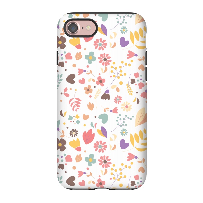 iPhone 7 StrongFit Bohemian Floral White by Jelena Obradovic