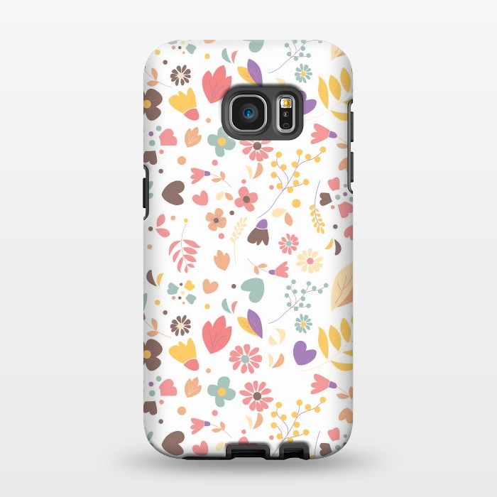 Galaxy S7 EDGE StrongFit Bohemian Floral White by Jelena Obradovic