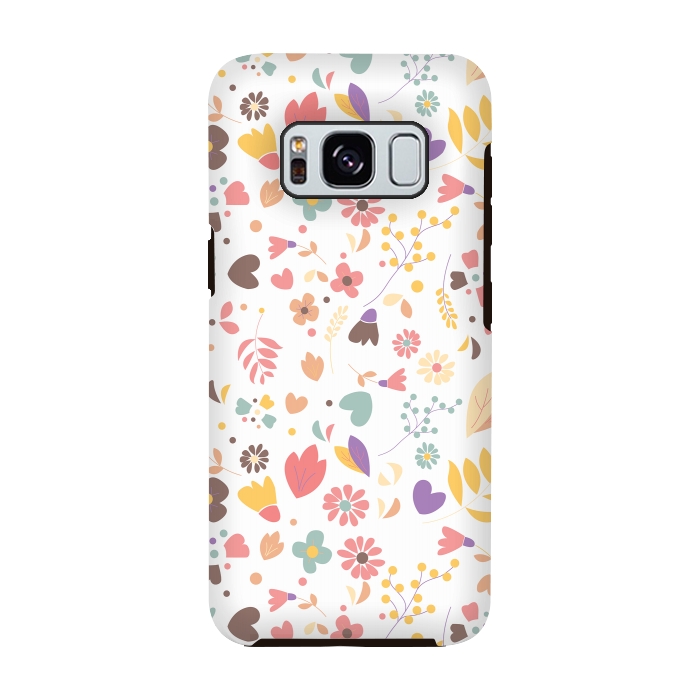 Galaxy S8 StrongFit Bohemian Floral White by Jelena Obradovic