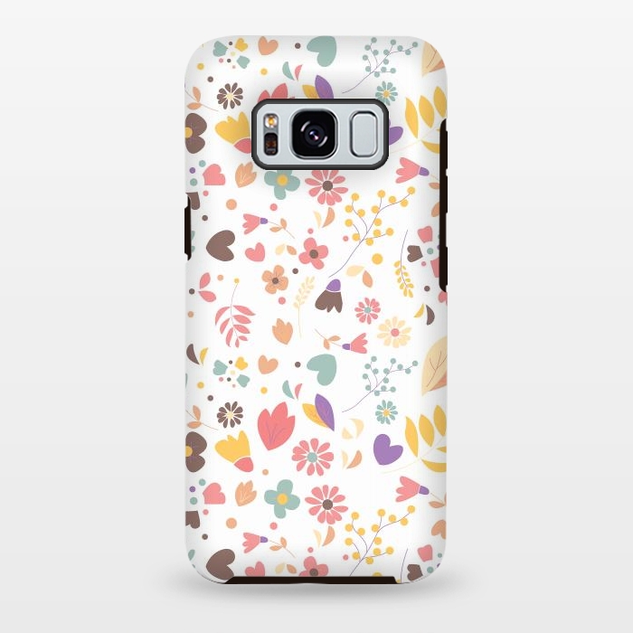 Galaxy S8 plus StrongFit Bohemian Floral White by Jelena Obradovic