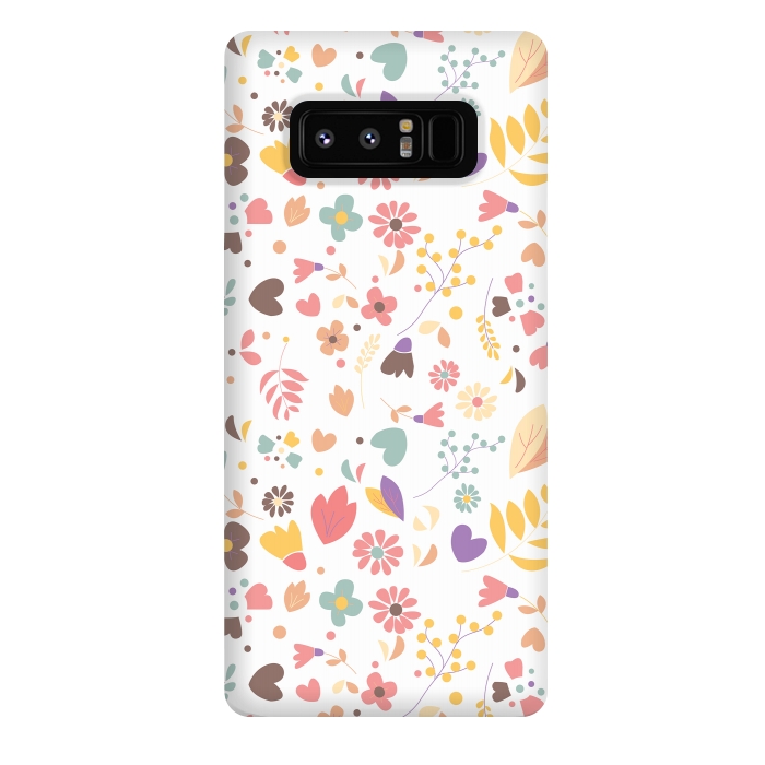 Galaxy Note 8 StrongFit Bohemian Floral White by Jelena Obradovic
