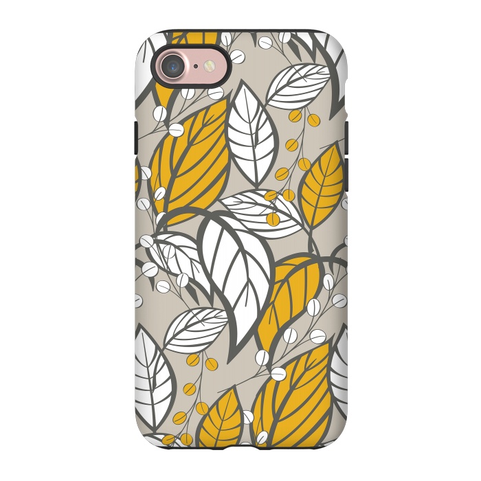 iPhone 7 StrongFit Romantic Floral Beige by Jelena Obradovic