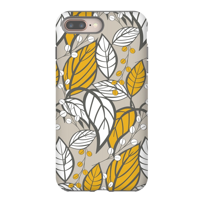 iPhone 7 plus StrongFit Romantic Floral Beige by Jelena Obradovic