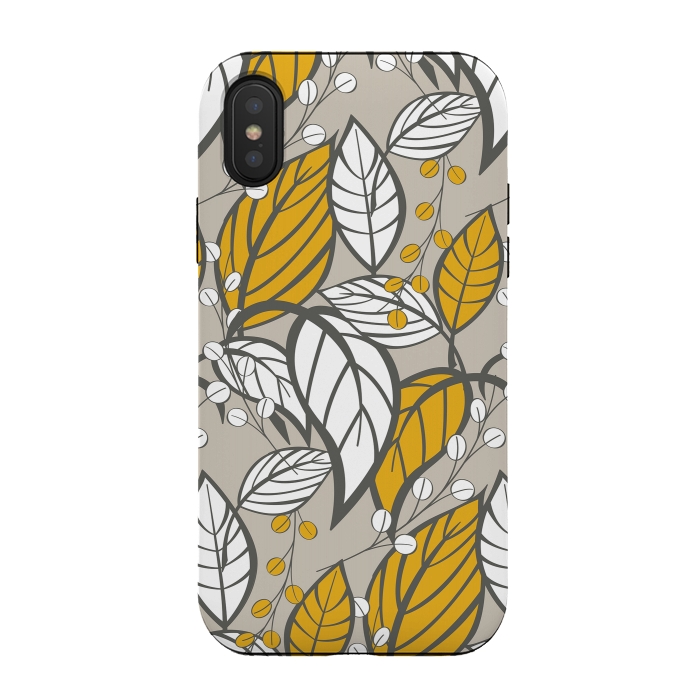 iPhone Xs / X StrongFit Romantic Floral Beige by Jelena Obradovic