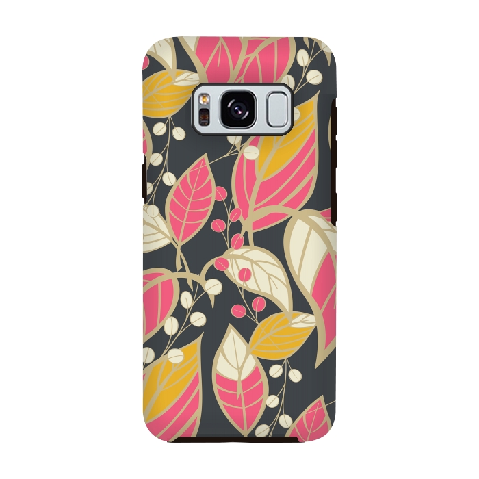 Galaxy S8 StrongFit Romantic Floral Dark by Jelena Obradovic