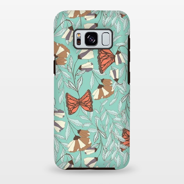 Galaxy S8 plus StrongFit Romantic Butterflies Blue by Jelena Obradovic