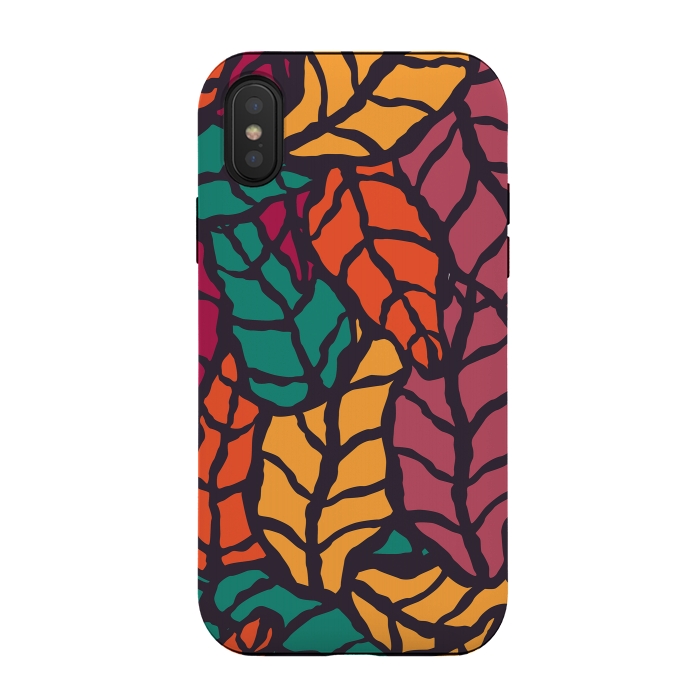 iPhone Xs / X StrongFit Vibrant Leaves by Jelena Obradovic