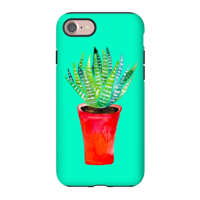 iPhone 7 StrongFit Potted Succulent  by Amaya Brydon