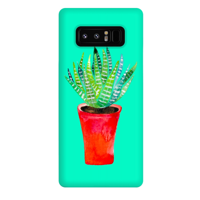 Galaxy Note 8 StrongFit Potted Succulent  by Amaya Brydon