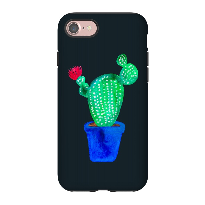 iPhone 7 StrongFit Red Flower Cactus by Amaya Brydon