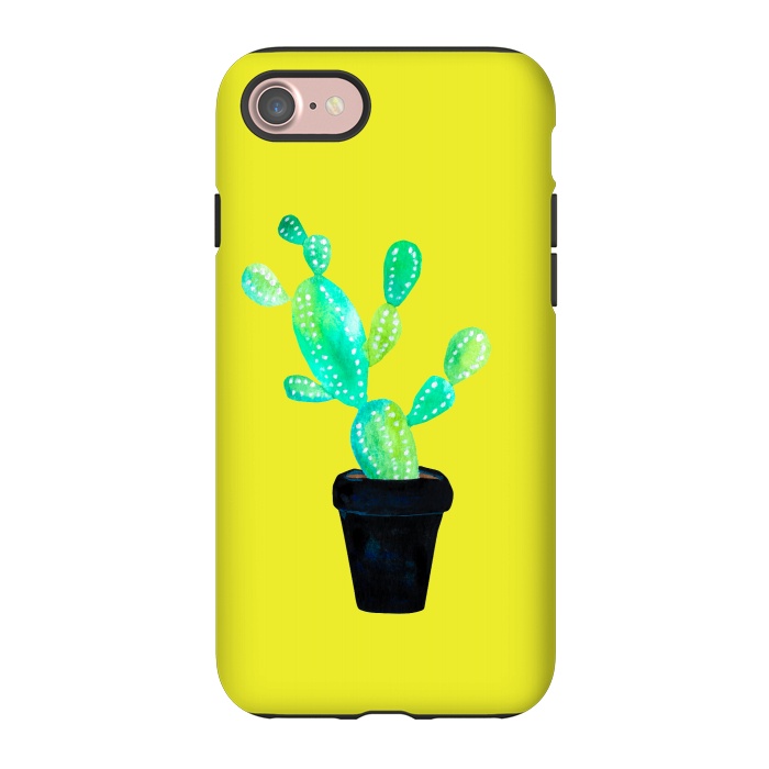 iPhone 7 StrongFit Mustard Cacti  by Amaya Brydon