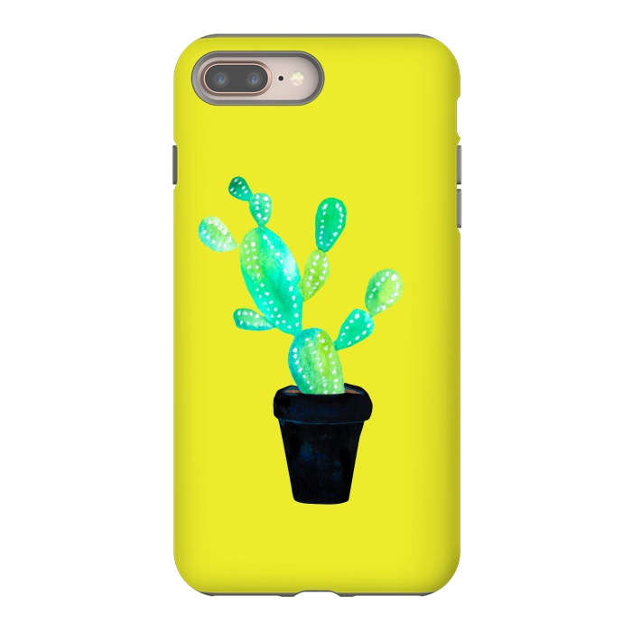 iPhone 7 plus StrongFit Mustard Cacti  by Amaya Brydon