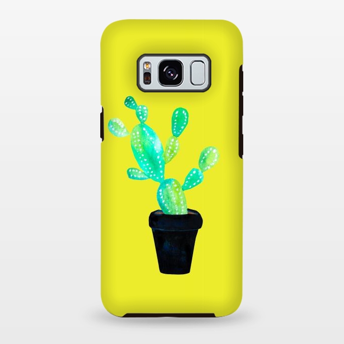 Galaxy S8 plus StrongFit Mustard Cacti  by Amaya Brydon