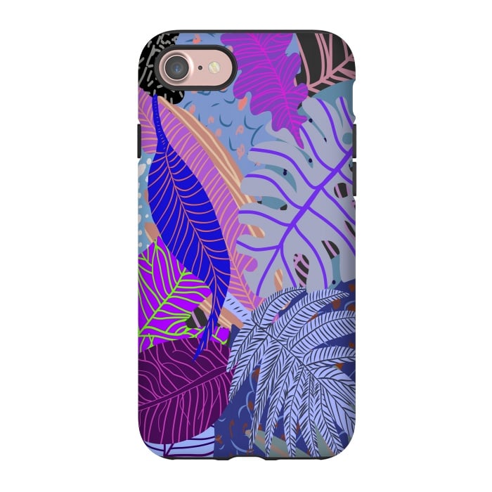 iPhone 7 StrongFit Ultraviolet Faded Nature Leaves by Notsniw