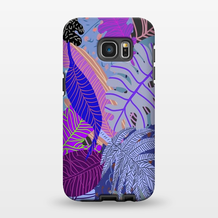 Galaxy S7 EDGE StrongFit Ultraviolet Faded Nature Leaves by Notsniw