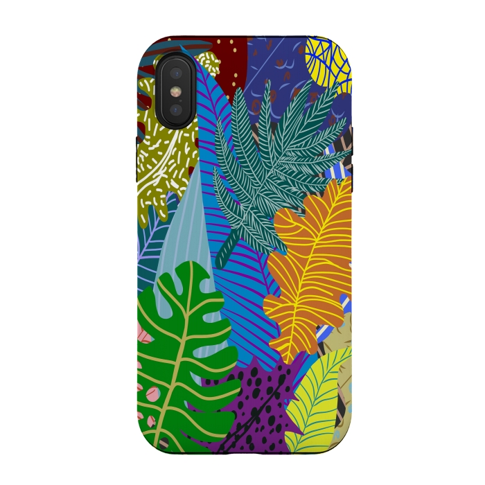 iPhone Xs / X StrongFit Lush Leaves by Notsniw
