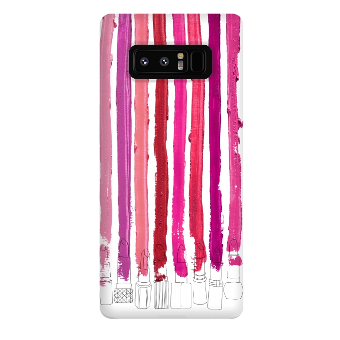 Galaxy Note 8 StrongFit Lipstick Stripes by Notsniw