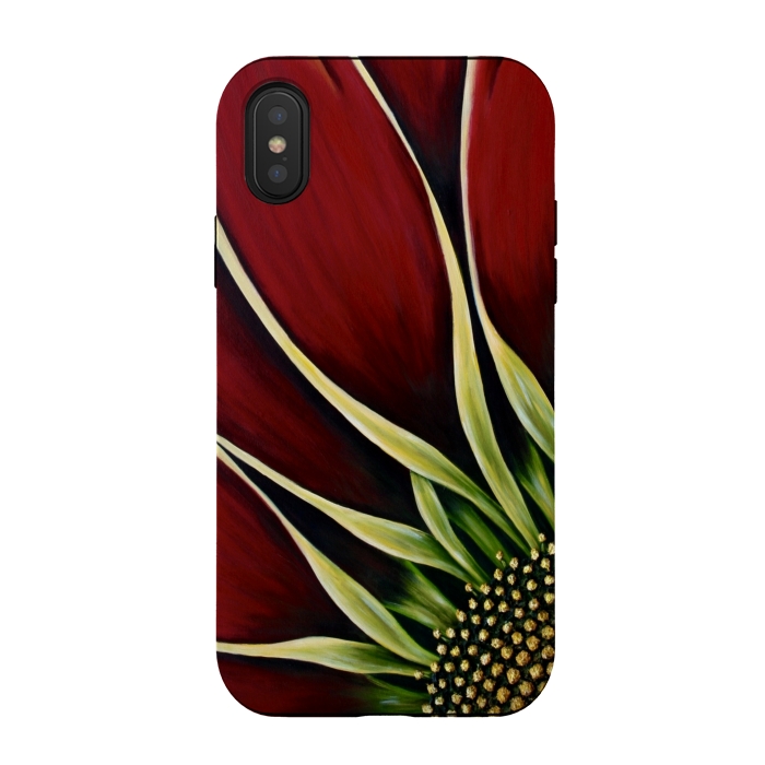 iPhone Xs / X StrongFit Red Gazania II by Denise Cassidy Wood